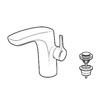 MONOMANDO LAVABO INSIGNIA CLICK CLACK