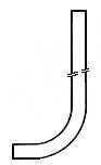 47280 TUBO PRESTO 28MM CURVO INODORO 62X20 CROMO
