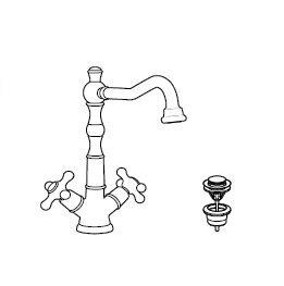 MONOBLOCK LAVABO ALTO LISO CARMEN CLICK CLACK