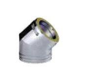 CODO INOX DOBLE CAMARA 45º AISI 316/304