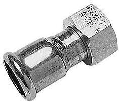 RACOR RECTO INOXIDABLE 2 PIEZAS