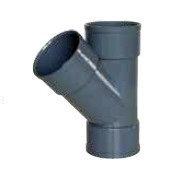 INJERTO SIMPLE PVC 45º HEMBRA-HEMBRA