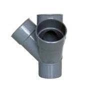 INJERTO PVC DOBLE ESCUADRA 45º