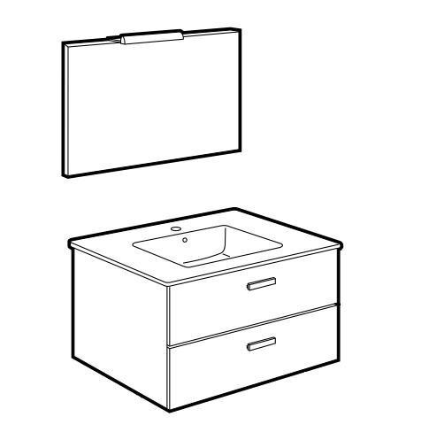 PACK VICTORIA BASIC (MUEBLE+LAVABO+ESPEJO+APLIQUE)