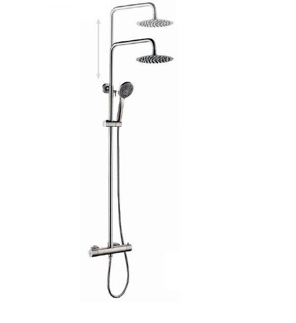 CONJUNTO DUCHA TERMOSTATICO CABEL INOX THER