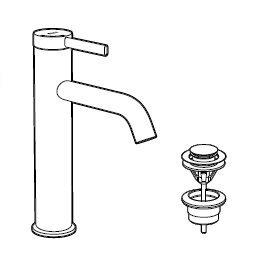 MONOMANDO LAVABO ONA MEZZO CLICK CLACK CROMO