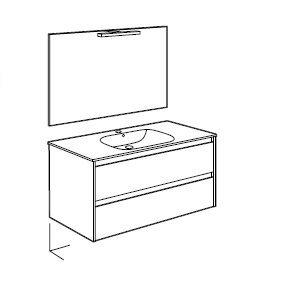 PACK UNIK TENET (MUEBLE+LAVABO+ESPEJO+APLIQUE)