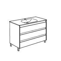 MUEBLE UNIK TENET 3 CAJONES (MUEBLE+LAVABO)