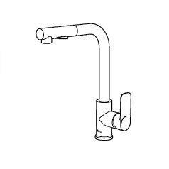 A5A856EC00 MONOMANDO FREGADERA EXTRAIBLE CALA SQUARE CROMO